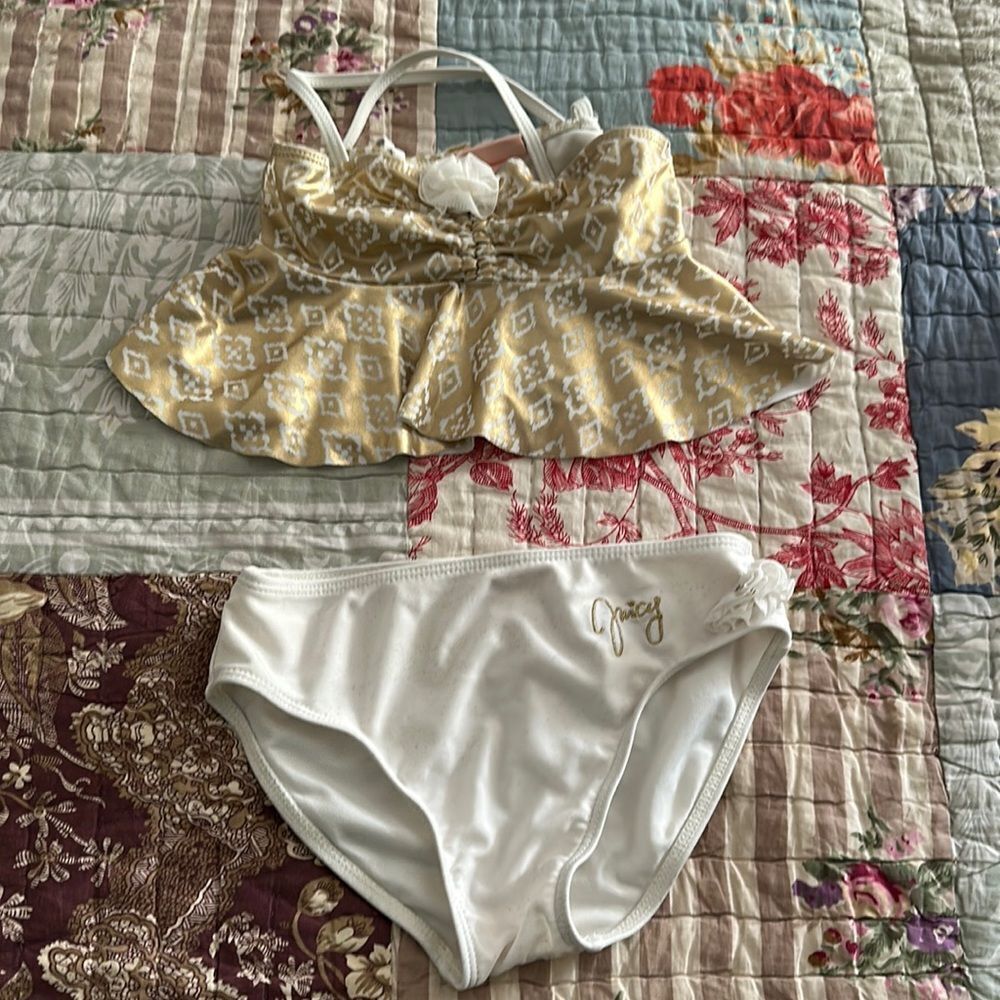 Juicy brand girls two-piece swimsuit.
